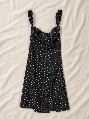 Black Daisy Print Cowl Neck Dress fashion union women’s size 8